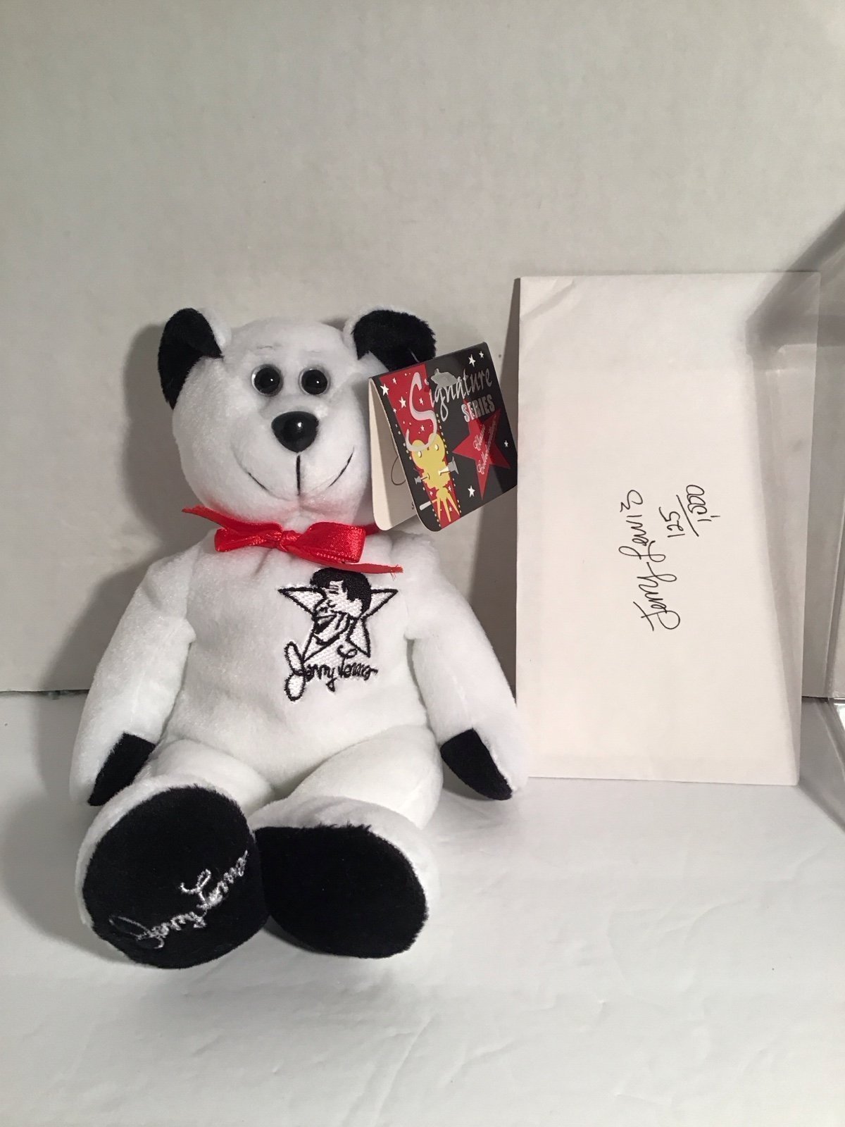 JERRY LEWIS,COLLECTOR WHITE BEAR PLUS AUTOGRAPHED
