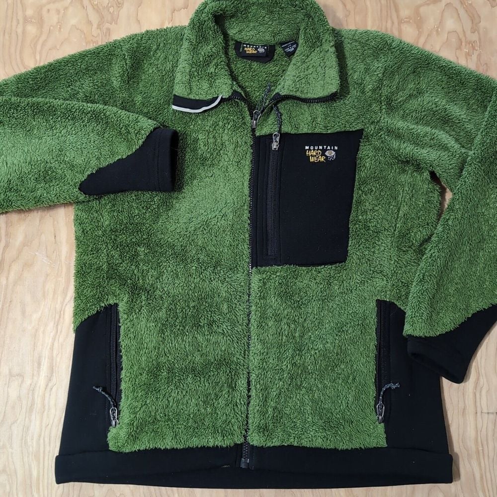 Mountain Hardwear Sherpa Jacket Full Zip Fleece Green Womens Size Large