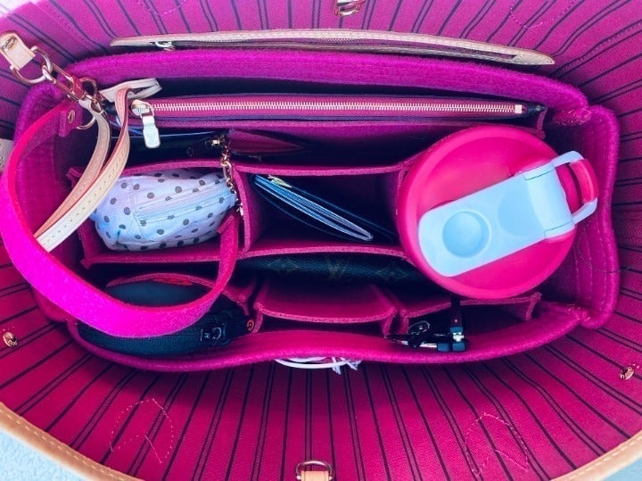 AlgorithmBags® for LV Neverfull GM Organizer Insert, Pivoine Peony Fuchsia