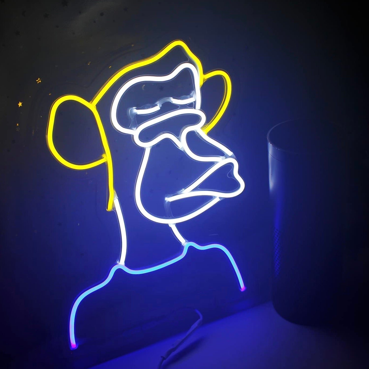 Bright Blue Bored Ape NFT LED Night Light Wall Art Room Decoration