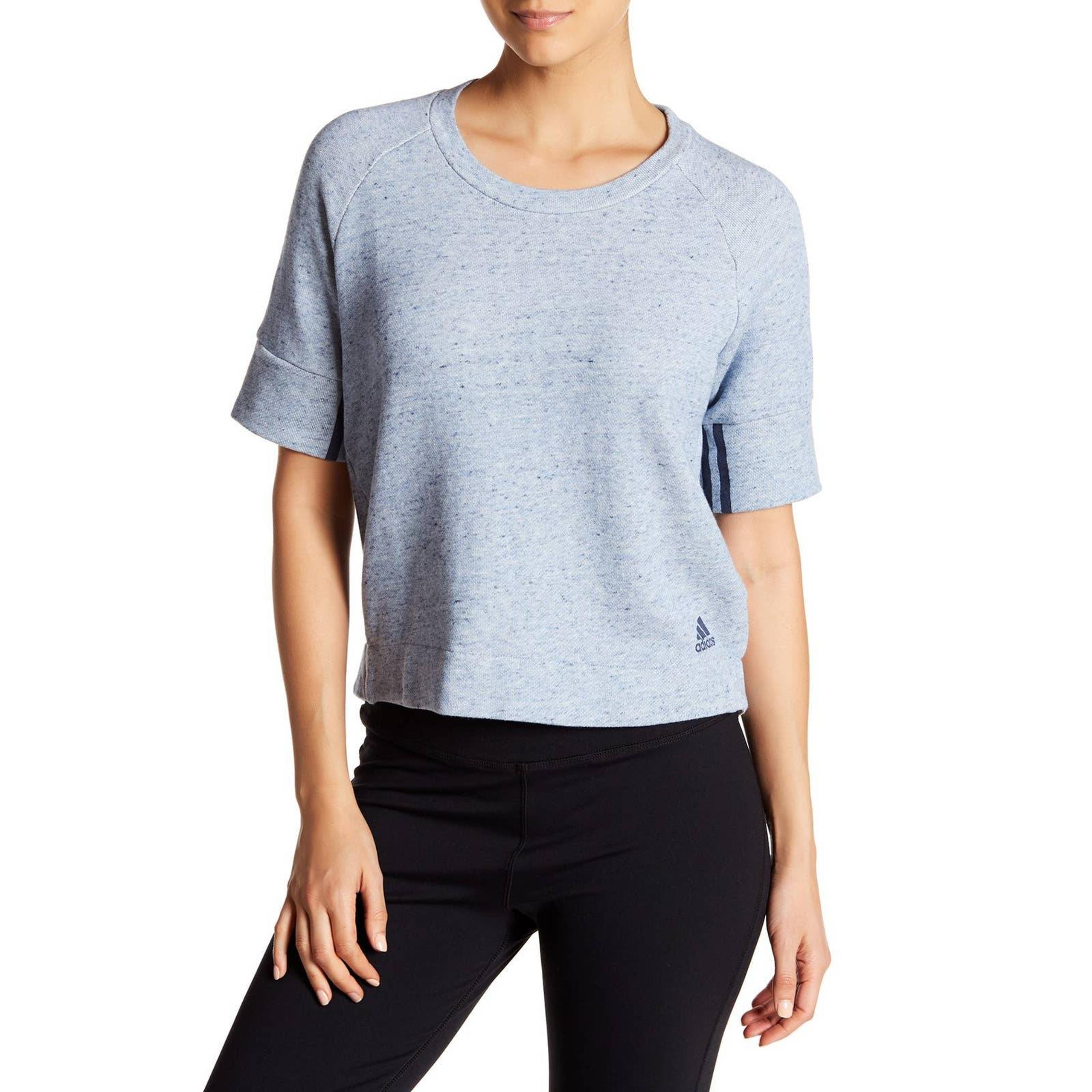 Adidas S2S Short Sleeve Sweatshirt Top Noble Indigo