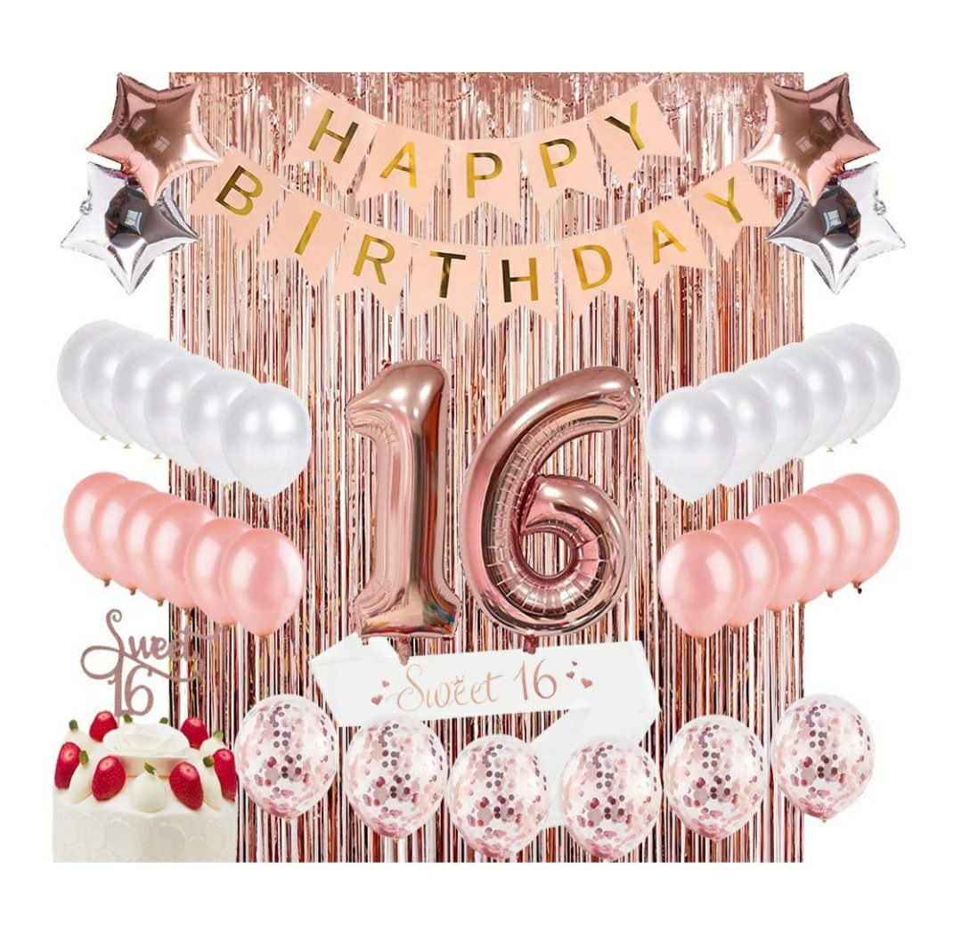 16 birthday Decorations kit