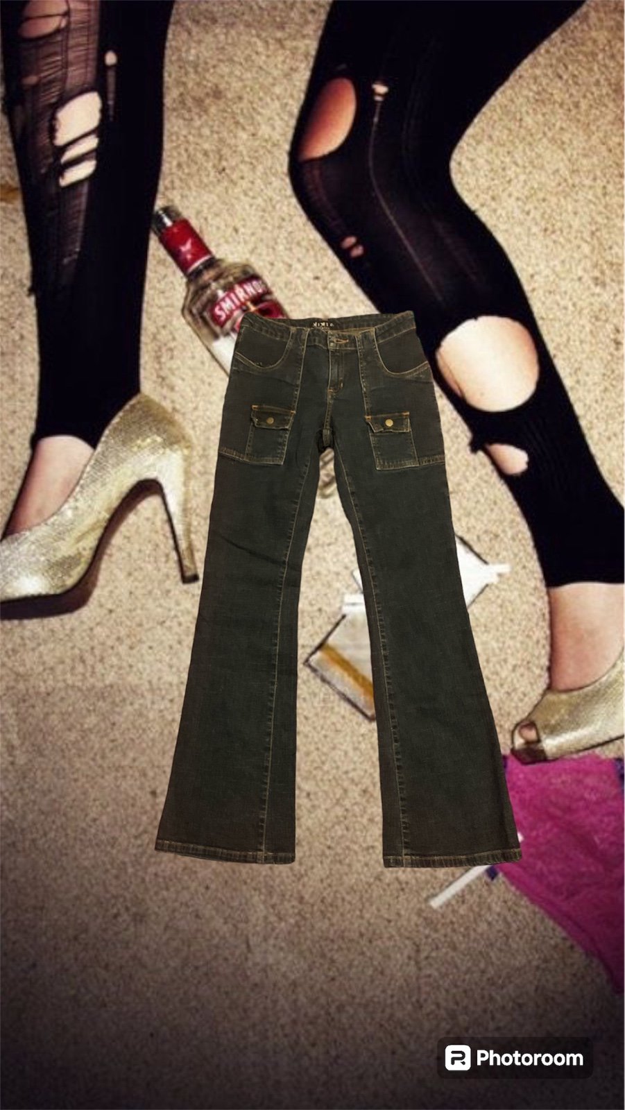 mixit front pocket y2k flare jeans size 6