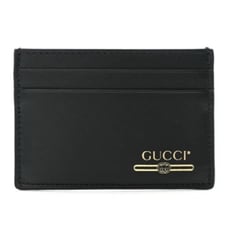 New! Gucci Black Leather Cardholder – 4” x 3”