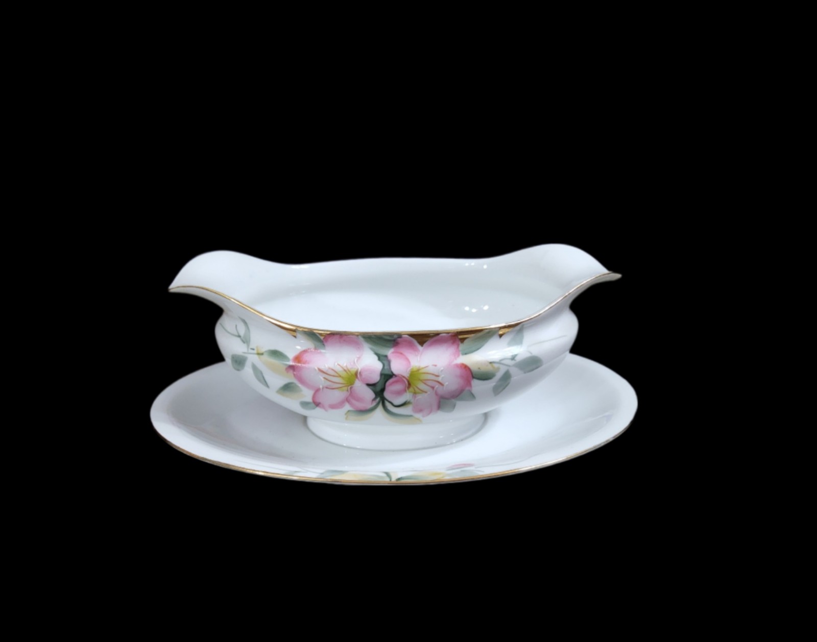 Noritake M Azalea China 8 Gravy Boat With Attached Underplate 19322