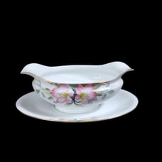 Noritake M Azalea China 8 Gravy Boat With Attached Underplate 19322