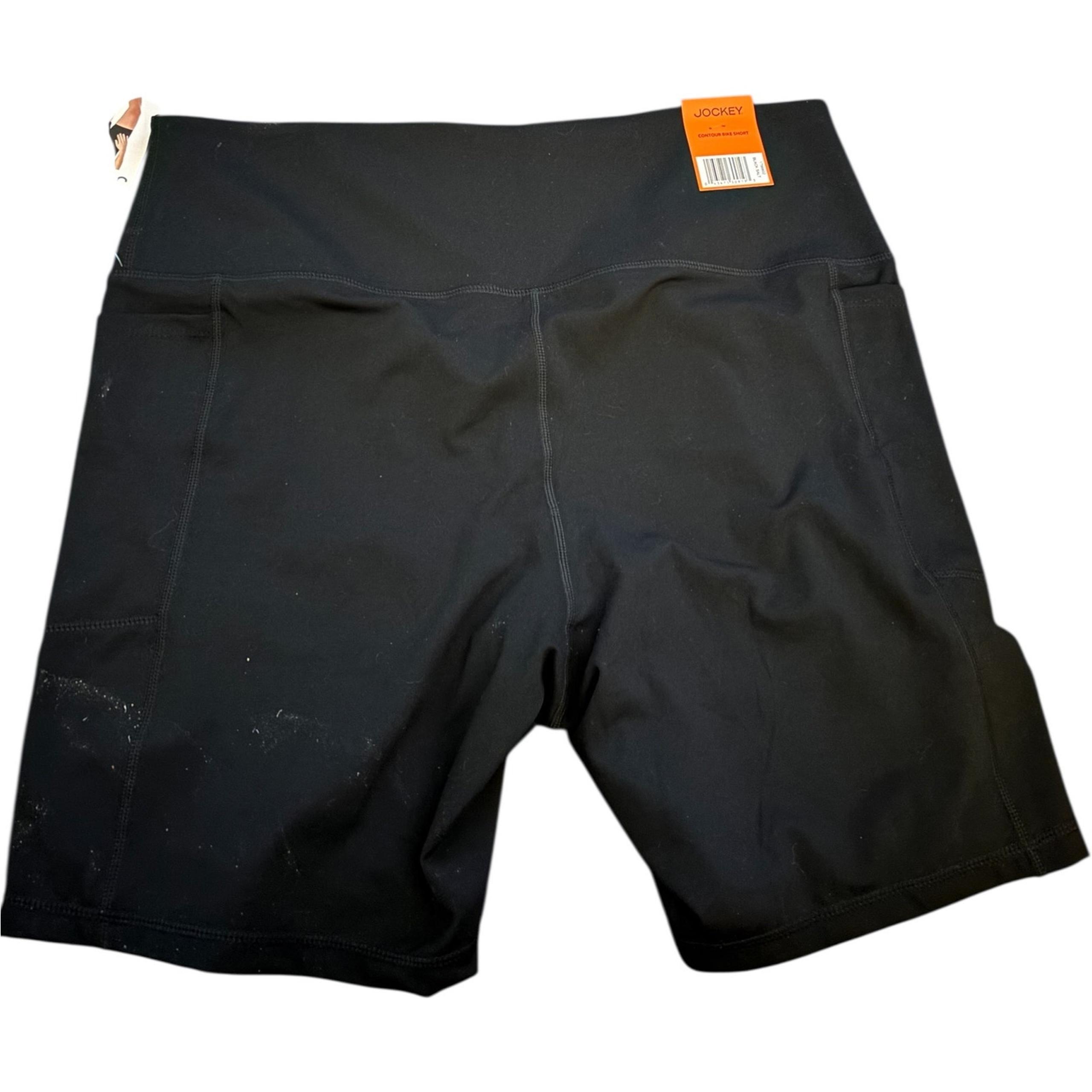 Jockey Women's Contour Bike Short Activewear Size XXL Black Side Pockets NWT