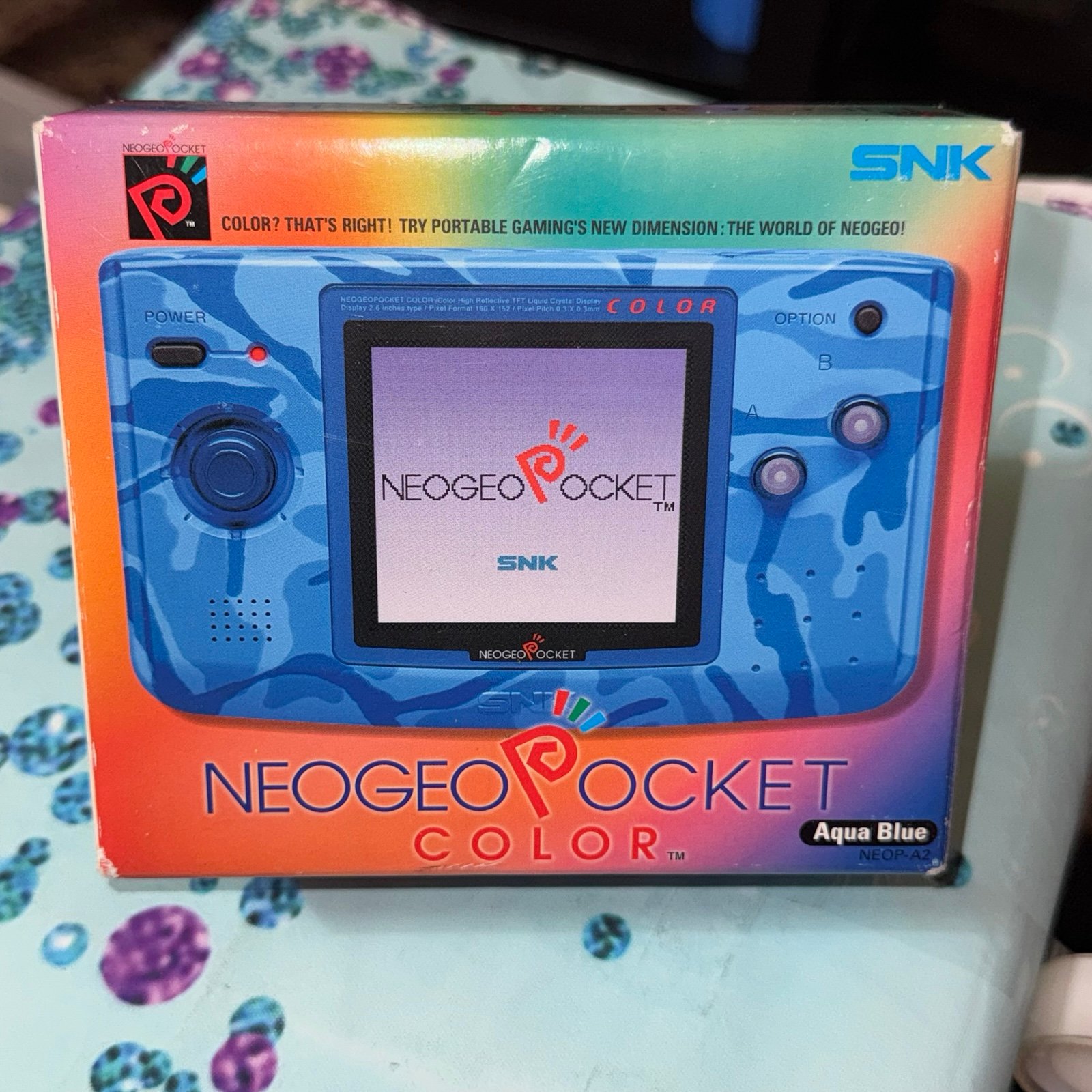 Neo Geo Pocket Color Aqua Blue SNK 1999 Boxed Handheld Console NEOP-A2 Japan