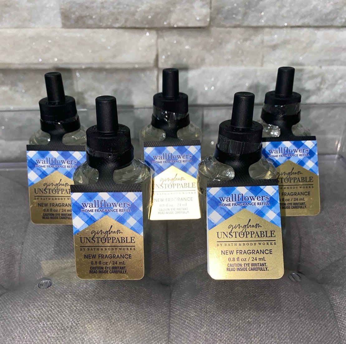 Bath & Body Works Gingham Unstoppable Wallflower Refill X5 Bundle