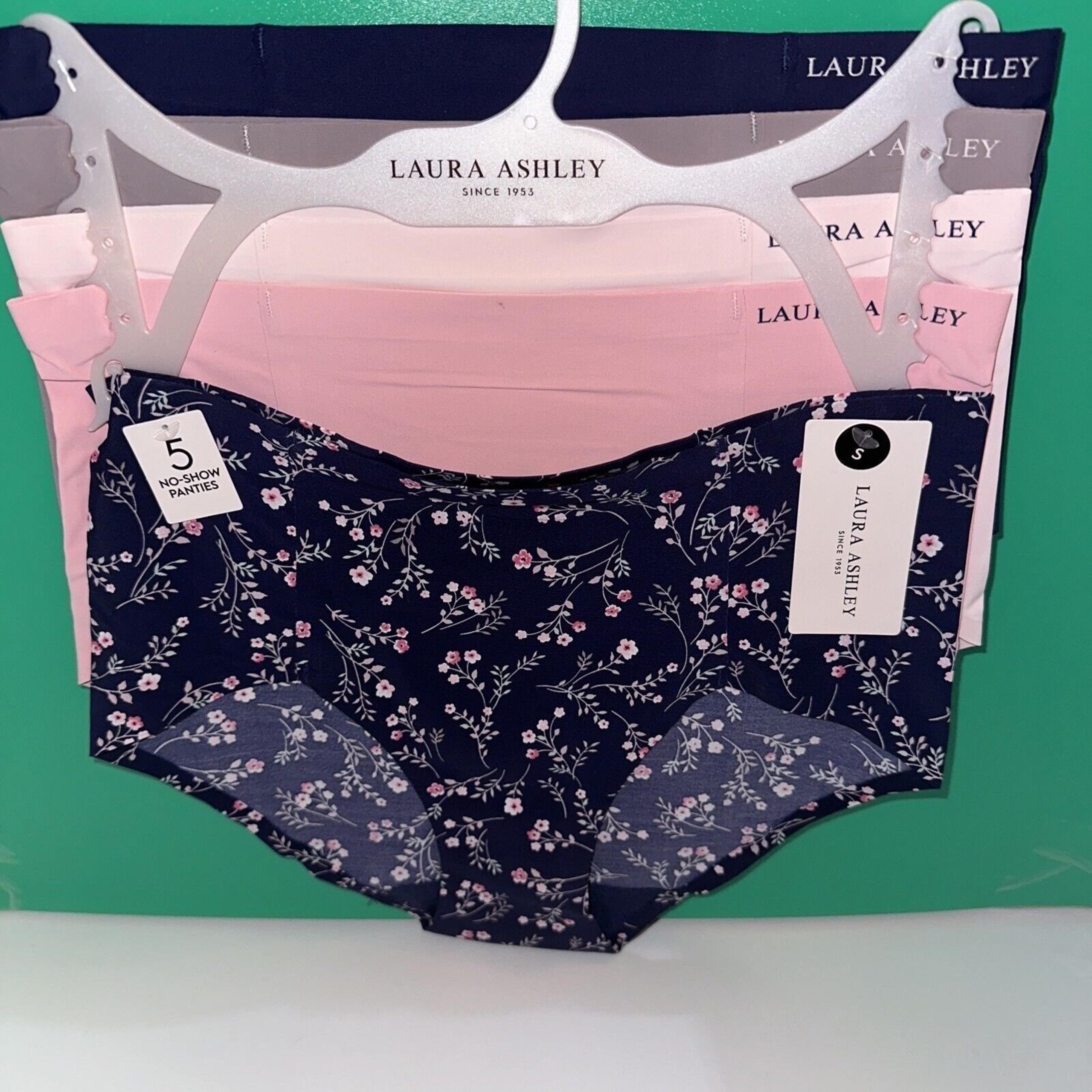 LAURA ASHLEY NO SHOW BRIEF 5 PANTIES Small New With Tags