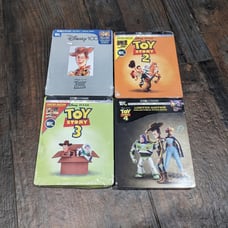 Toy Story 1,2,3&4 Steelbooks 4K + Blu Ray + Digital Codes. All Brand New!