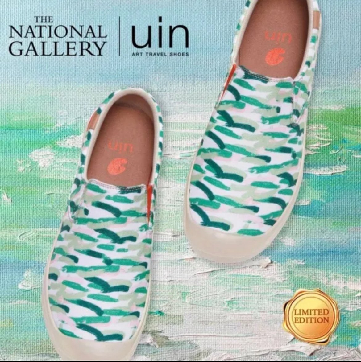 UIN Women's The National Gallery Van Gogh Wheatfield with Cypresses Size 10.5