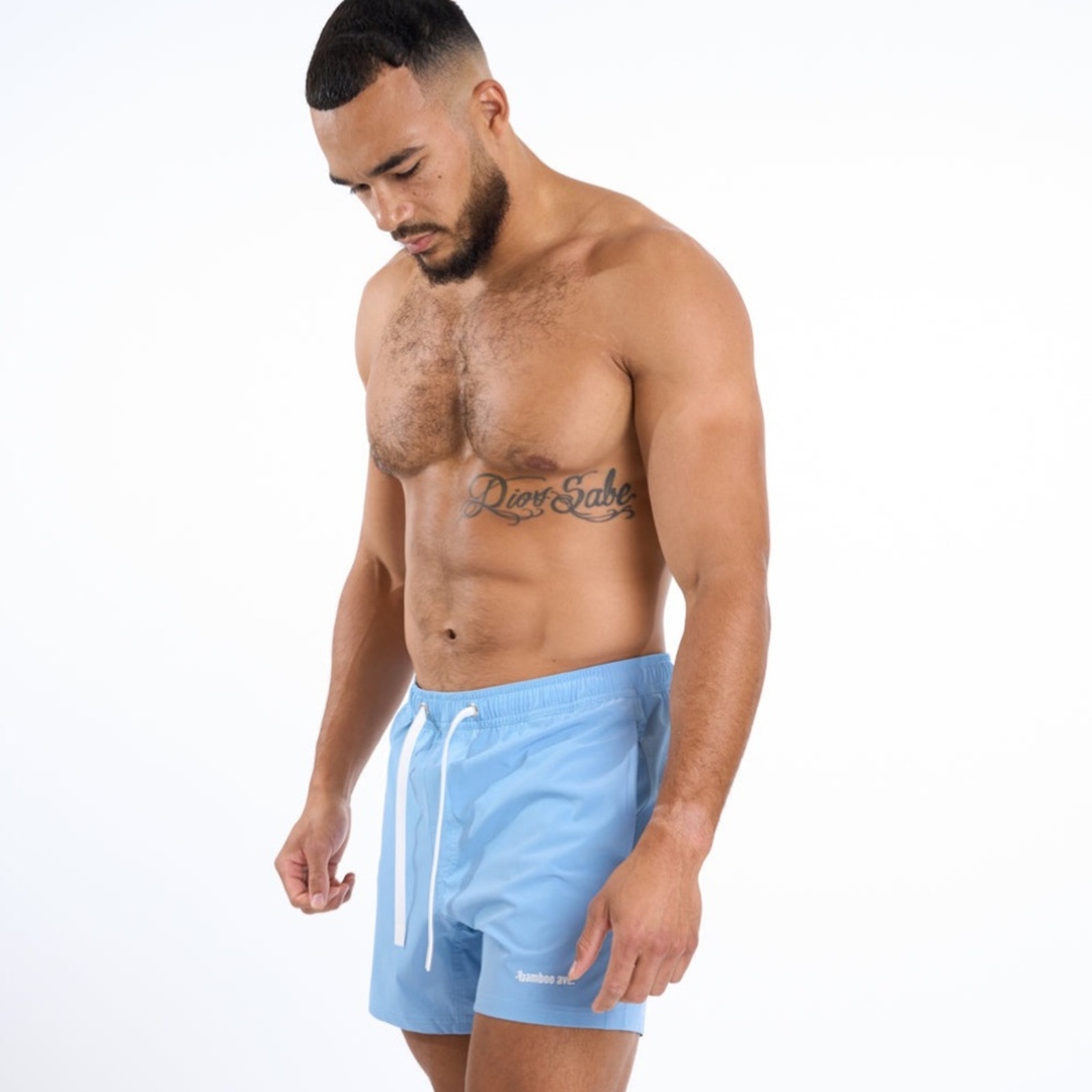 New! Bamboo Boundless Short Lined Sky Blue Sz Large