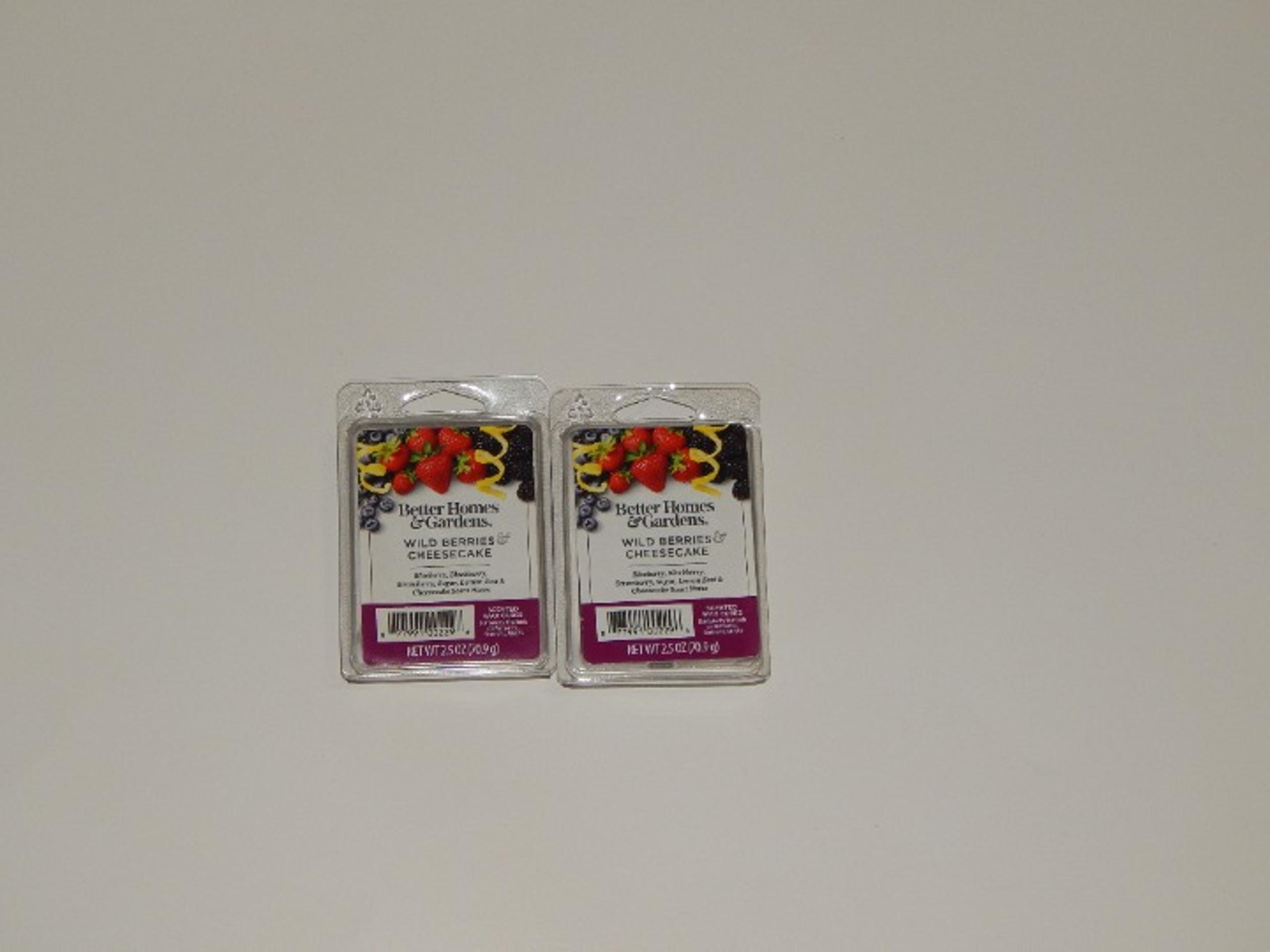 2 Better Homes & Gardens - Wild Berries Cheesecake - Scented Wax Melts 2.5oz Ea