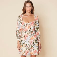 Faithfull the Brand Arianne Floral Long Sleeve Mini Dress