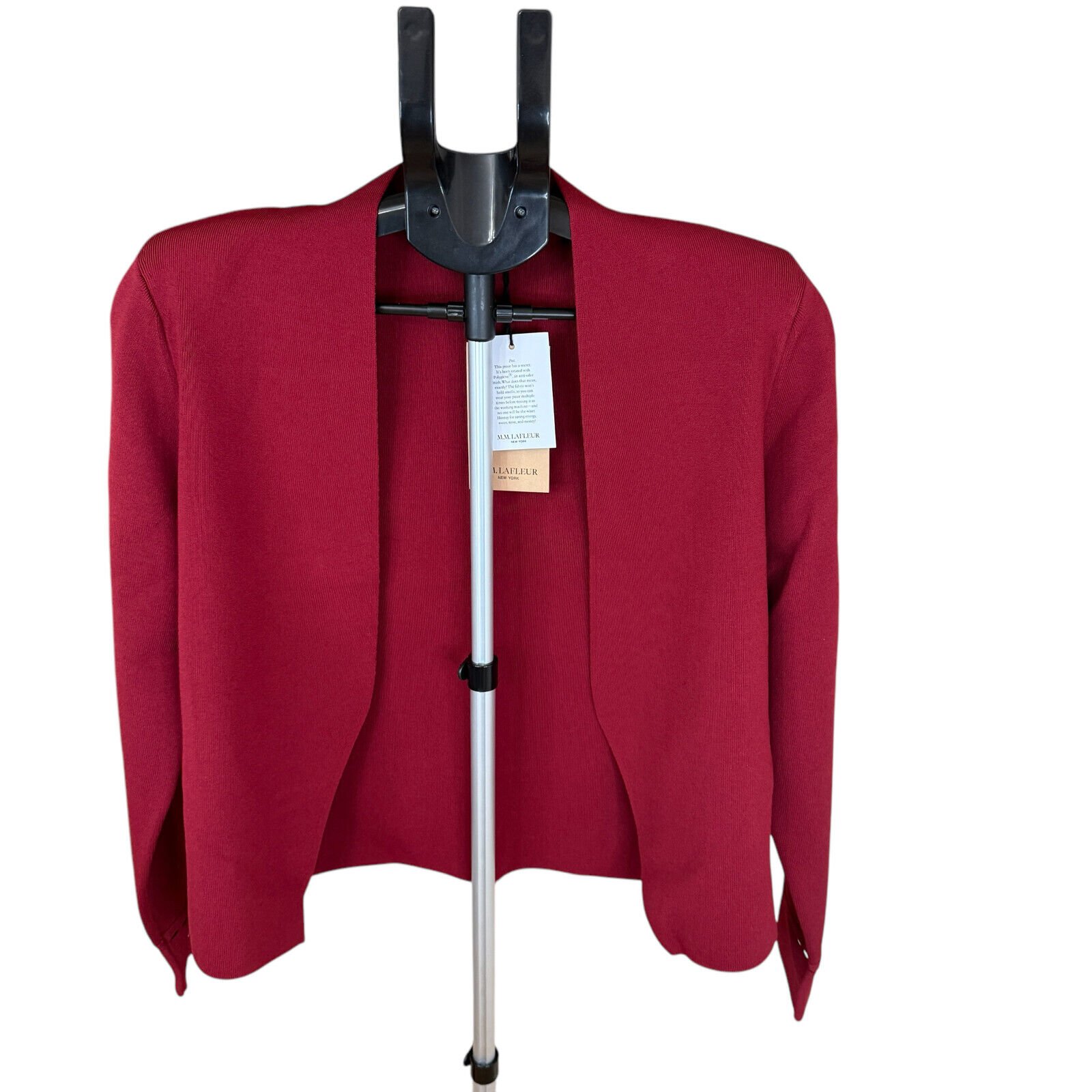 M.M.Lafleur Blazer Open Jacket Cardigan Women's Red Business Career Size XXL
