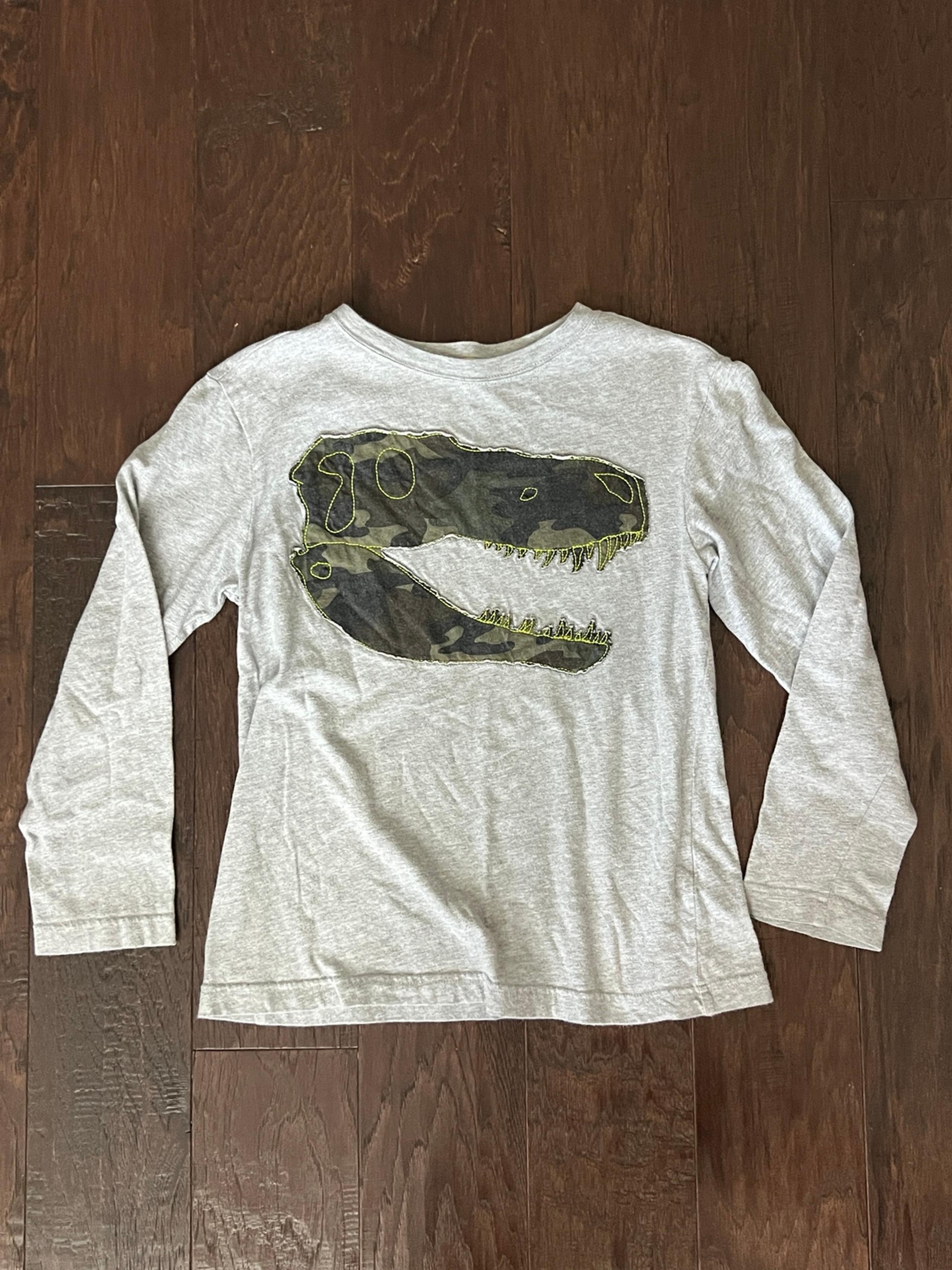 Crazy 8 Boys Long Sleeve Dinosaur Shirt Size L (10/12)