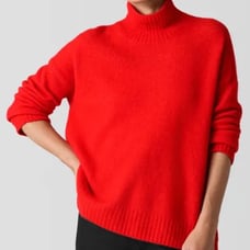 Vintage St. Michael True Red Lambs Wool Turtle Neck Sweater XXL