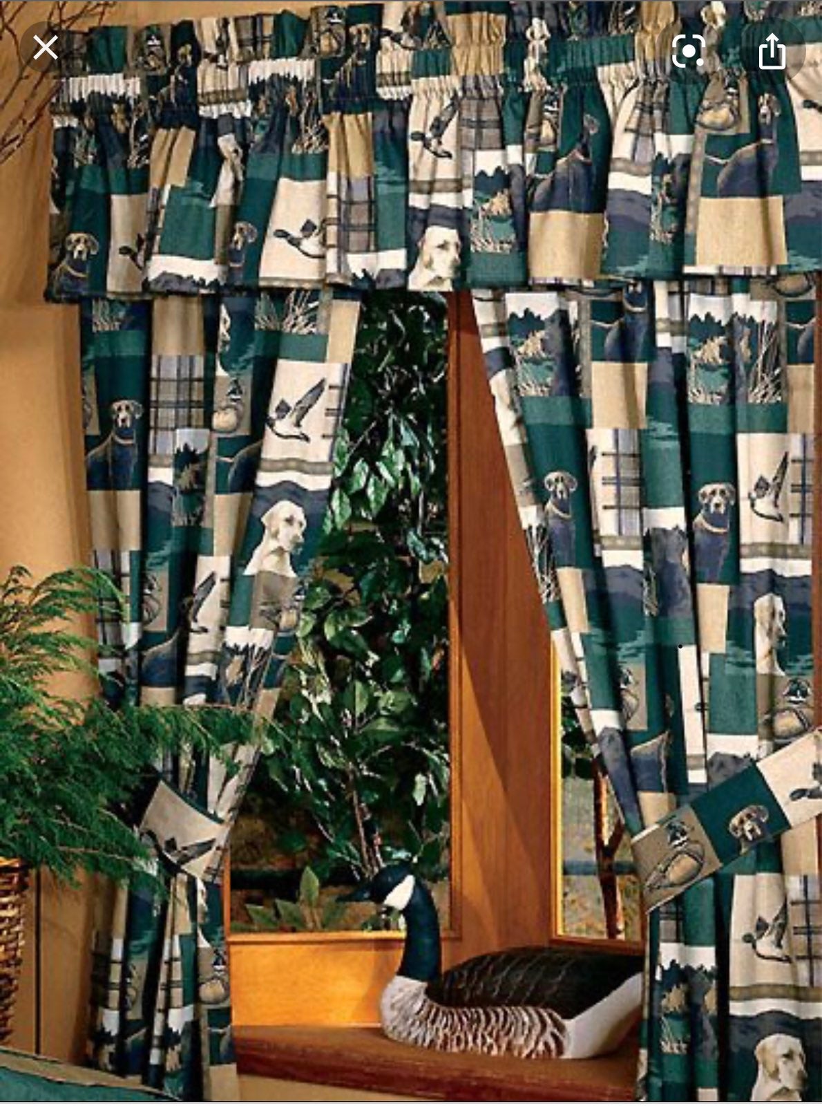 Dogs and Ducks Window Treatments 3 sets