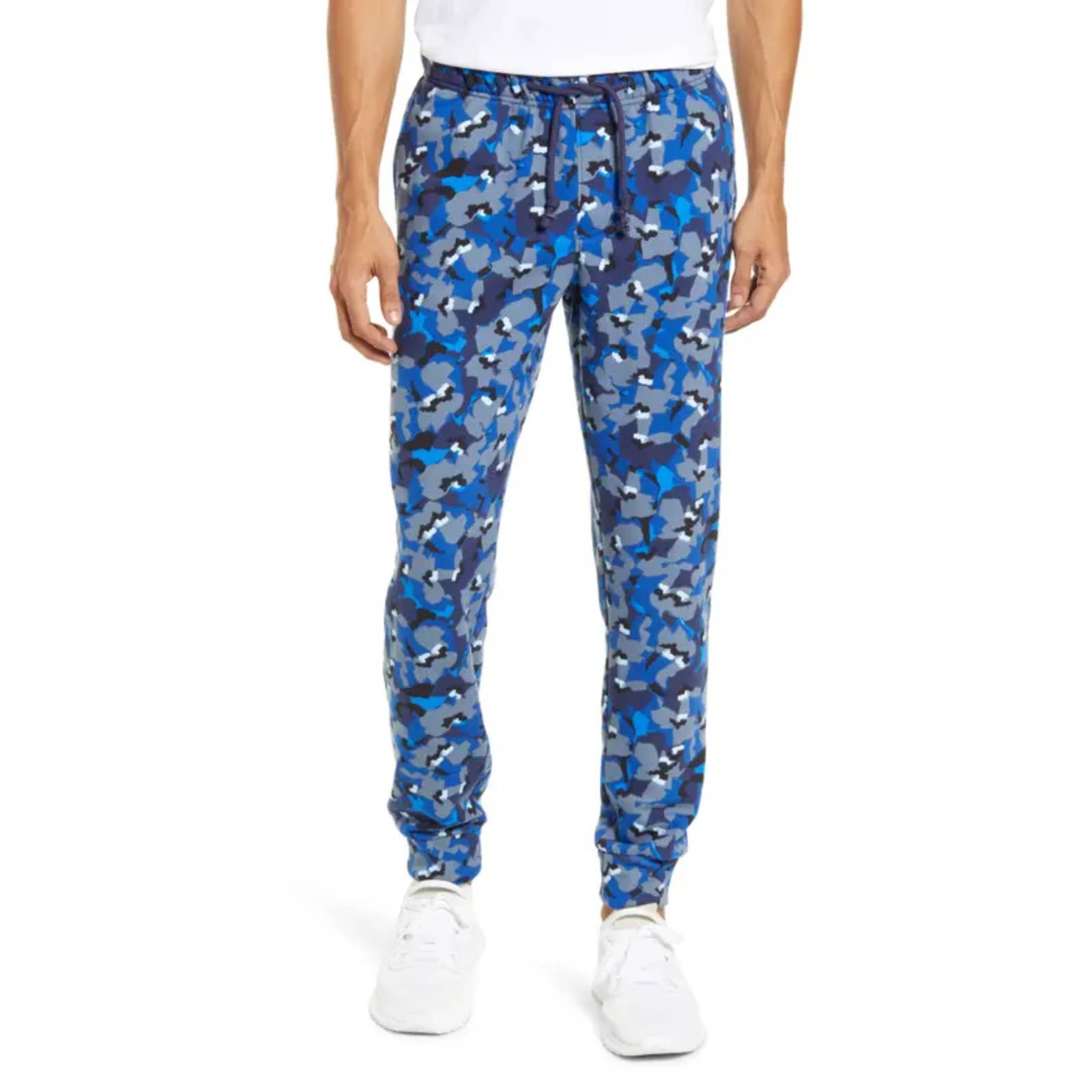 NORDSTROM CRISTINA MARTINEZ PRINT JOGGERS IN NAVY POPPIES CAMO