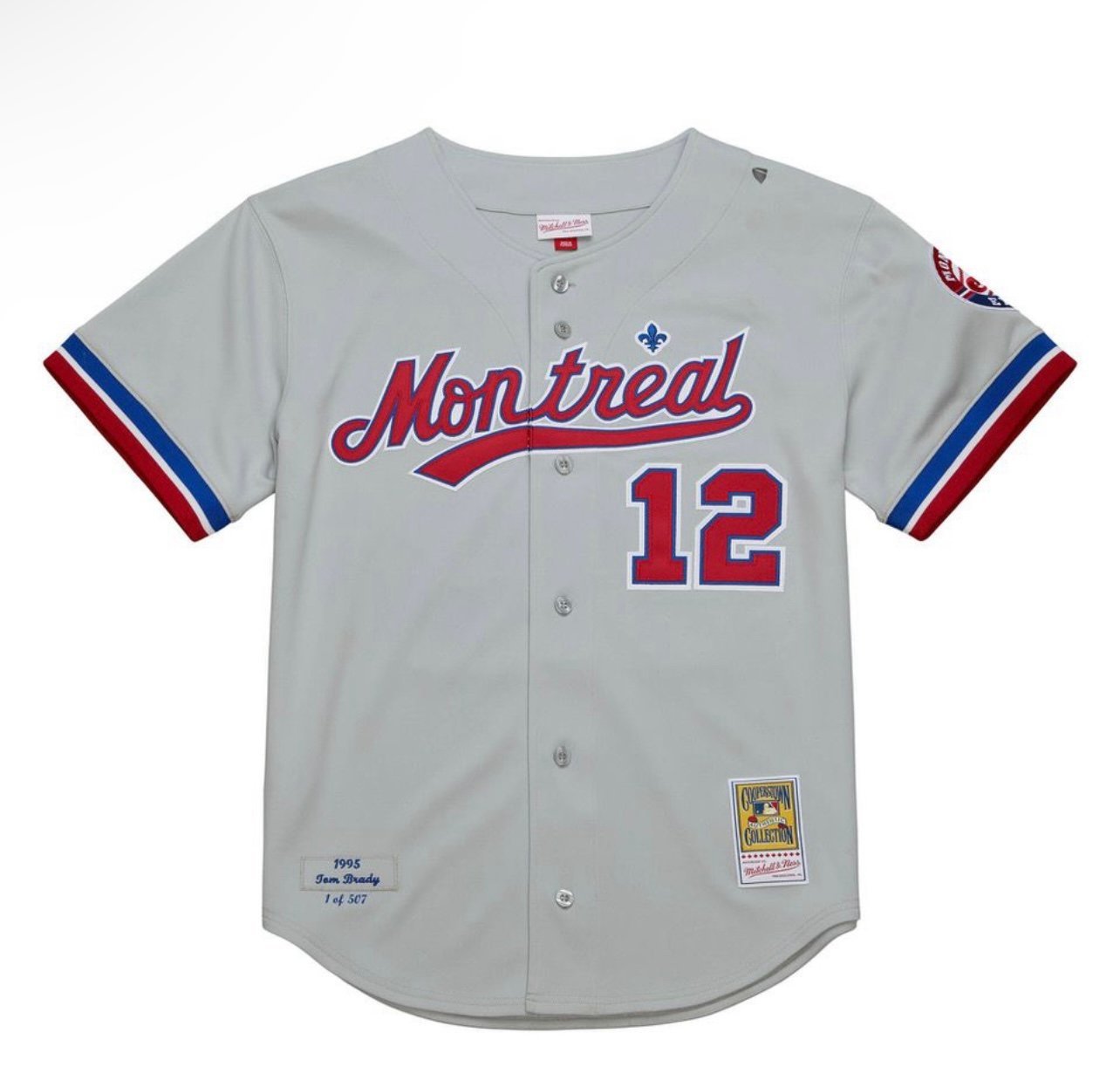 Authentic Tom Brady Montreal Expos Road 1995 Jersey Size Large 137/507