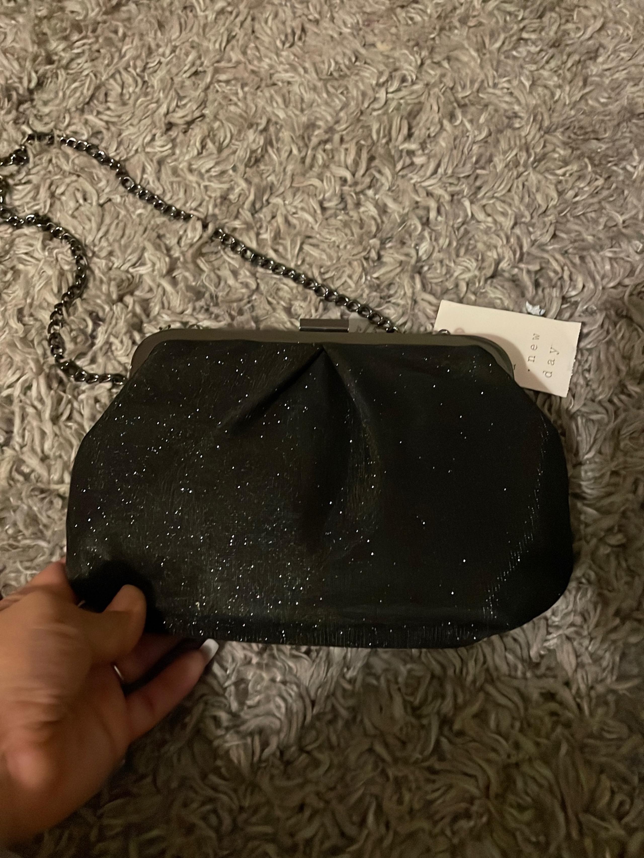 Black glitter crossbody