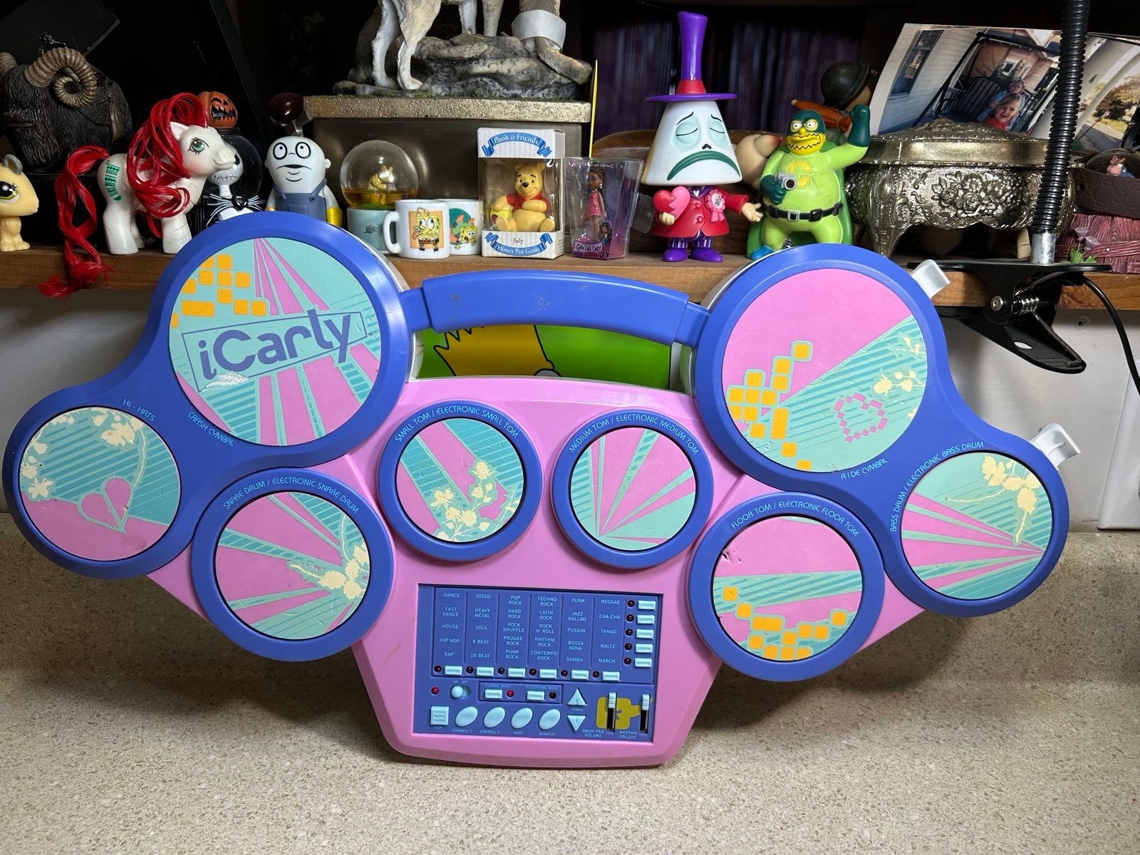 VERY RARE iCarly Electronic Sound Effects Drum Set! TESTED + WORKING!