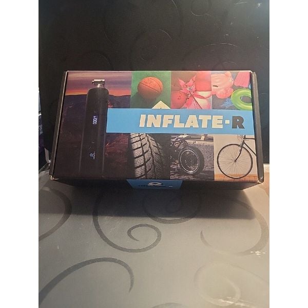 Inflate-R Portable Electric Air Pump for Car Tires, Led Light, Charg. Bank