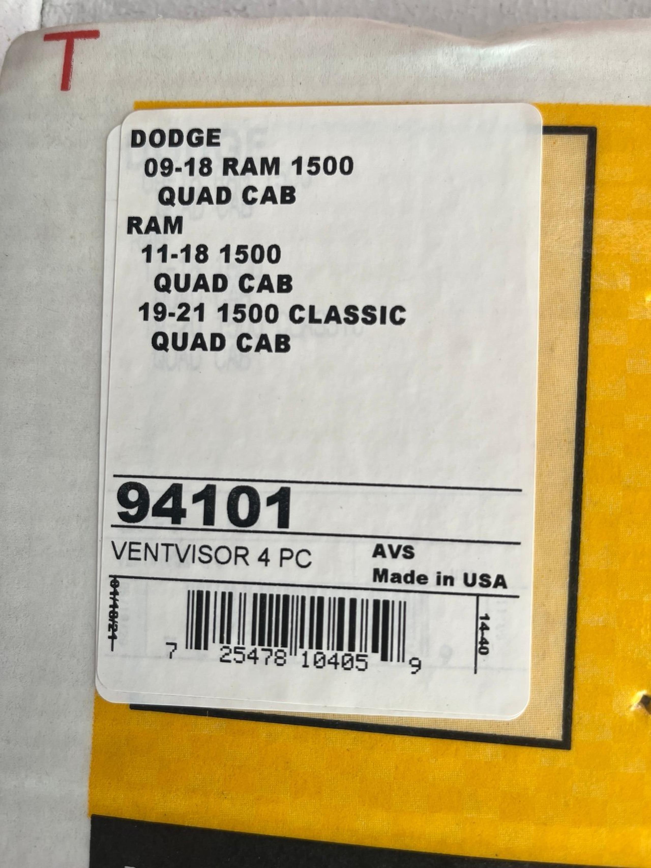 09-21 Dodge, Ram Rain Guard