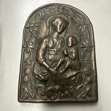 Wild Goose Studio Kinsale Ireland Hand Cast Madonna & Child Metal Paque