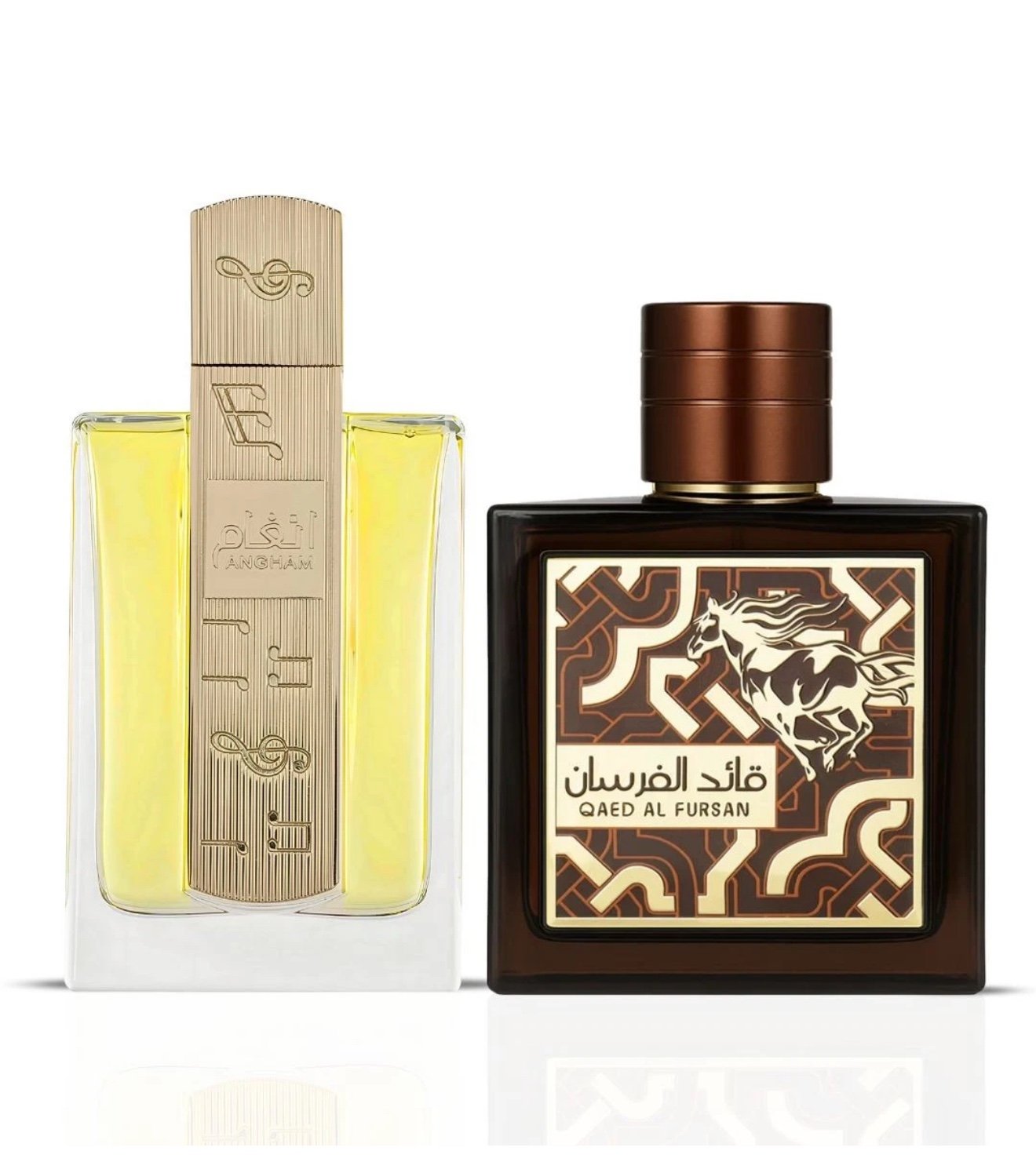 Angham 100ML & Qaed Al Fursan Untamed 90ML EDP Sprays by Lattafa (Bundle)