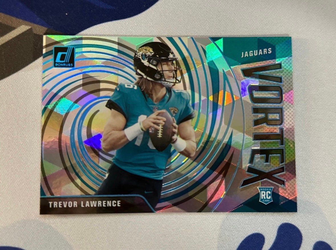 Trevor Lawrence Rookie SSP Vortex Cubic /50 Donruss FB