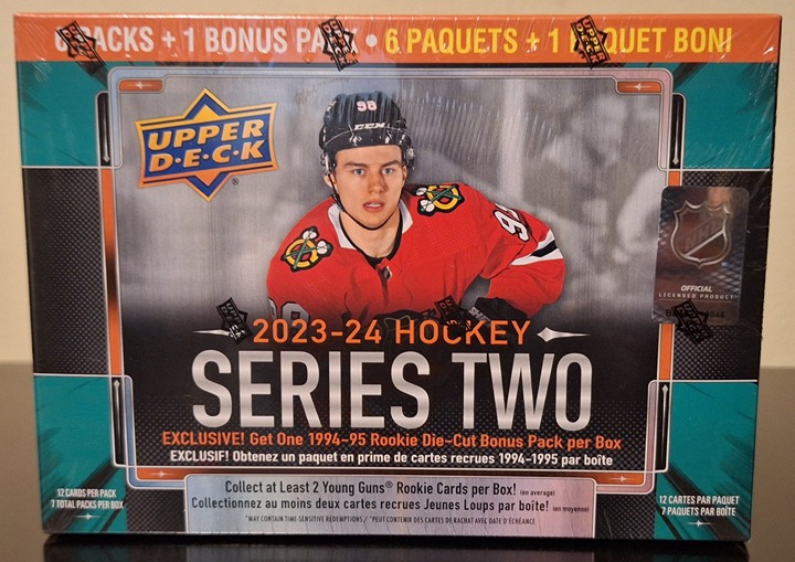 One (1) 2023-24 Upper Deck Series 2 NHL Hockey Mega Box - New/Factory Sealed