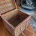 Large Natural Wicker Picnic Basket, Outdoor, Rustic Charm, Romantic Road Trip Ba