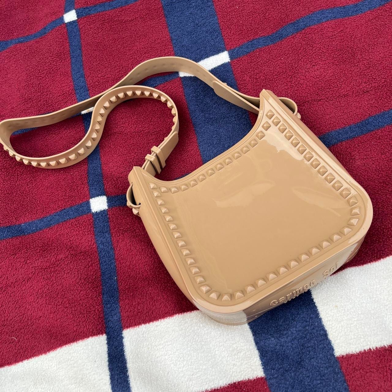 Carmen Sol Fico large Crossbody shoulder bag in blush