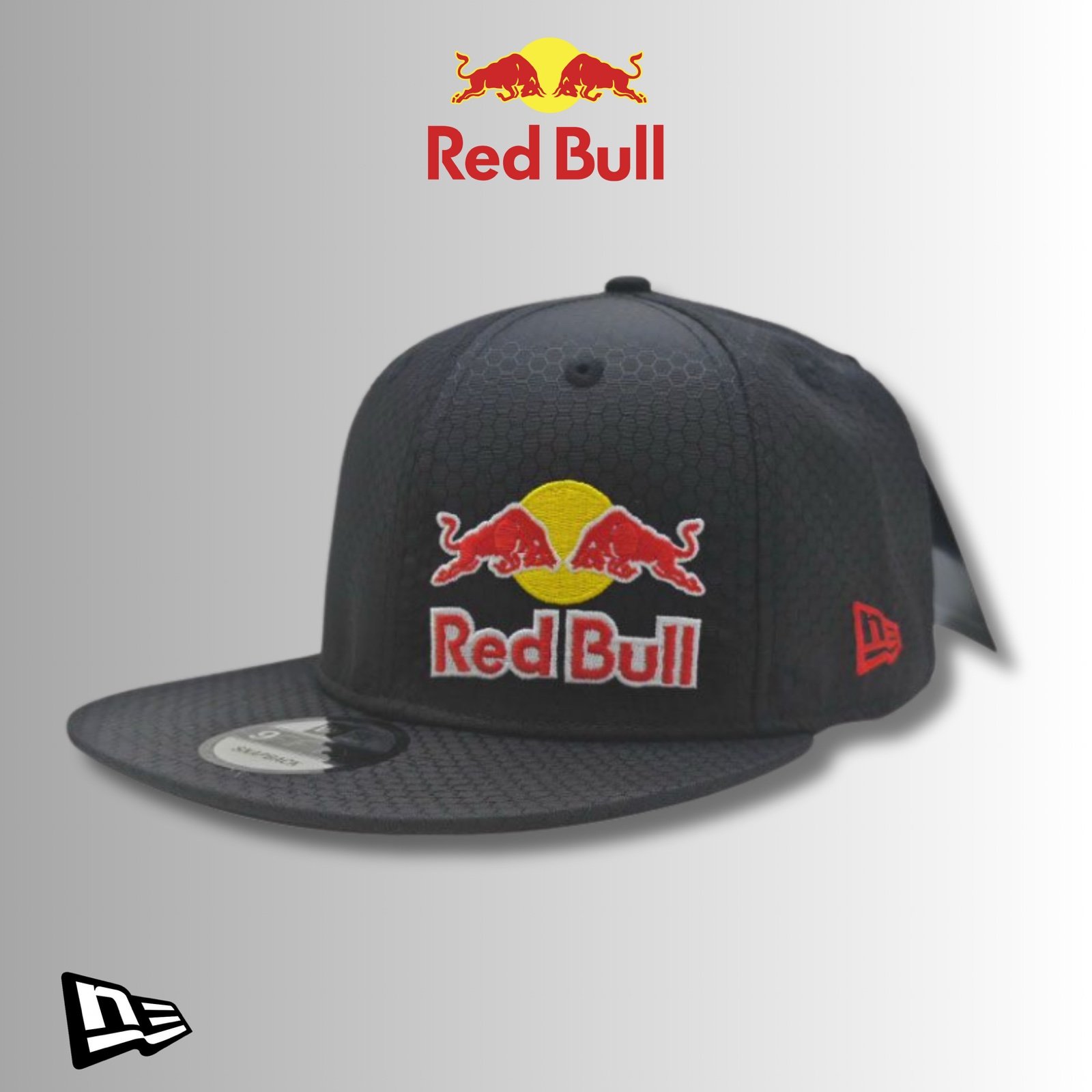 Hat New Era 9FIFTY Black Honeycomb Side Logo - Athlete Only with Box + Sticker