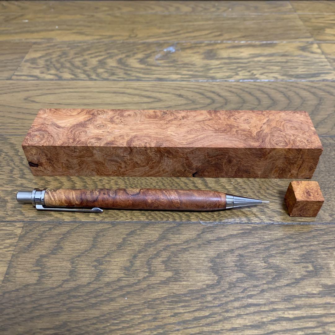 Pear Burl Sharp Pencil Stand Cube Set
