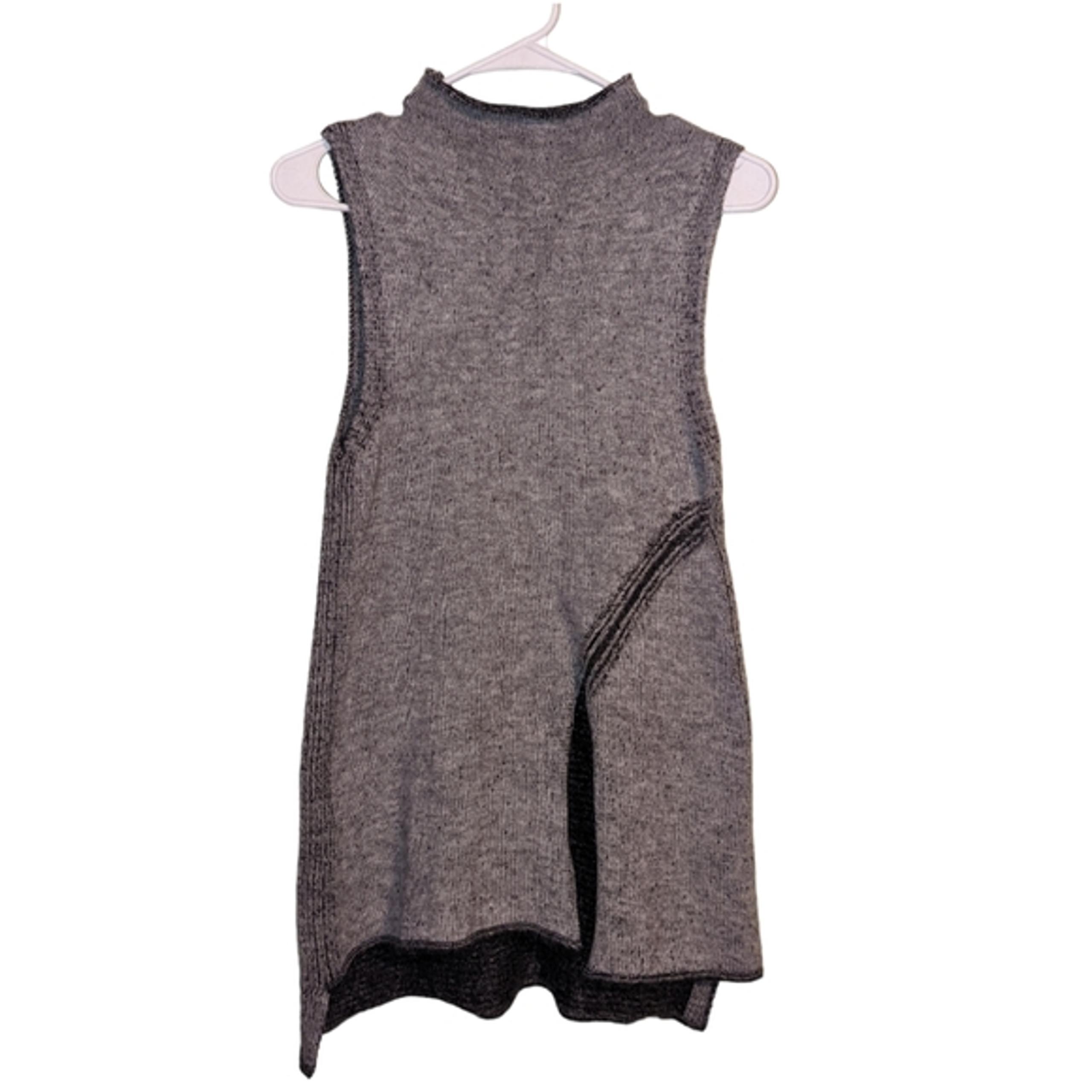 Zara Knit Sleeveless Mock Neck Split Sweater Small