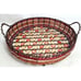 VTG Wire Basket Woven Bead Thread Acrylic Beads Bottom Breads Fruits Basket