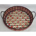 VTG Wire Basket Woven Bead Thread Acrylic Beads Bottom Breads Fruits Basket