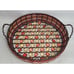 VTG Wire Basket Woven Bead Thread Acrylic Beads Bottom Breads Fruits Basket