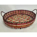 VTG Wire Basket Woven Bead Thread Acrylic Beads Bottom Breads Fruits Basket