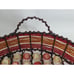 VTG Wire Basket Woven Bead Thread Acrylic Beads Bottom Breads Fruits Basket