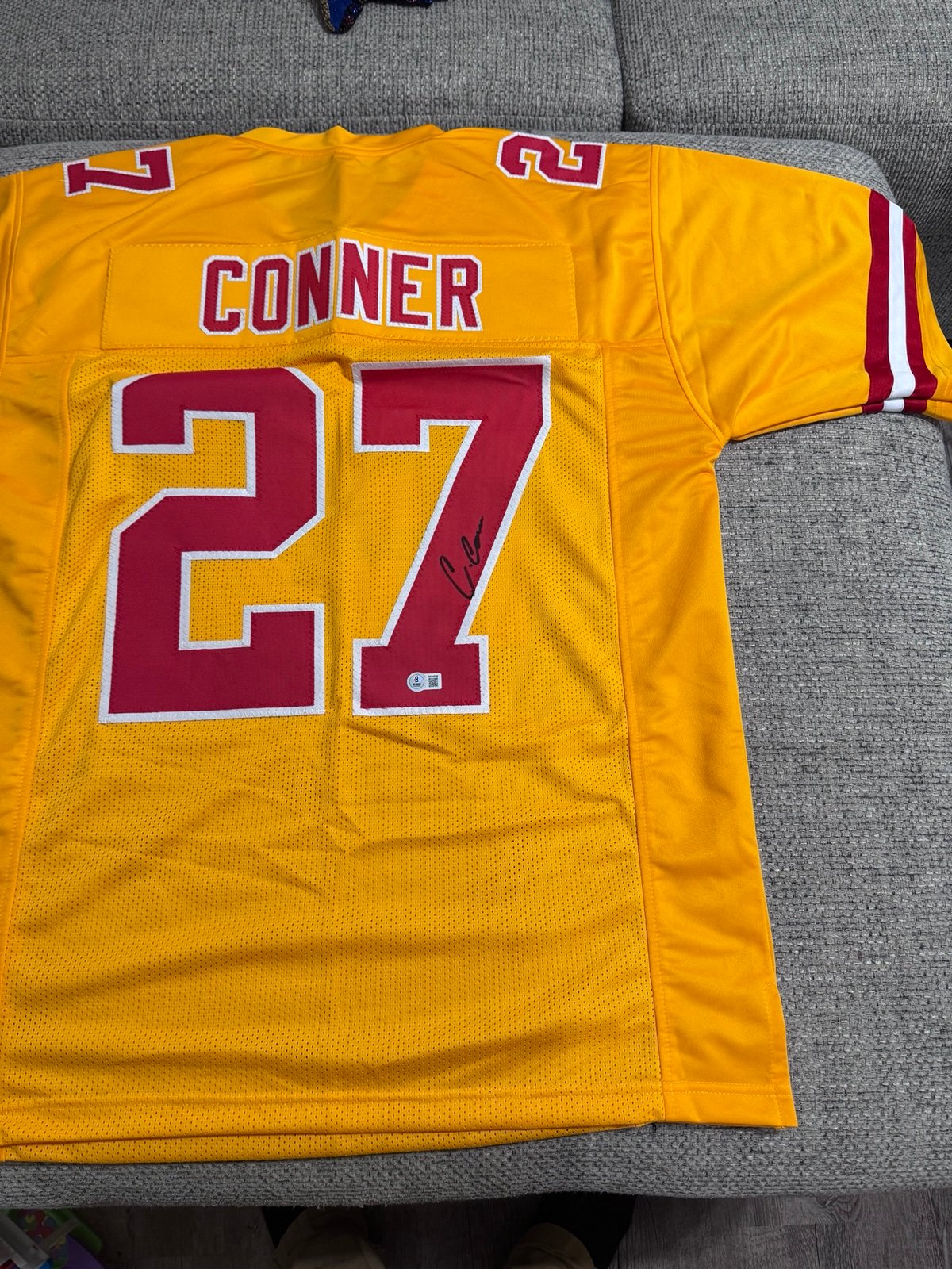 Chamarii Conner signed autograph custom jersey -Beckett coa - Kansas City Chiefs