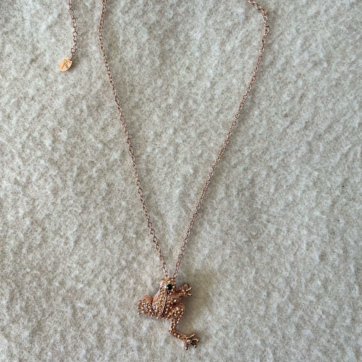 La Grenouille Pêche Frog Chain Necklace by JCB Jewelry