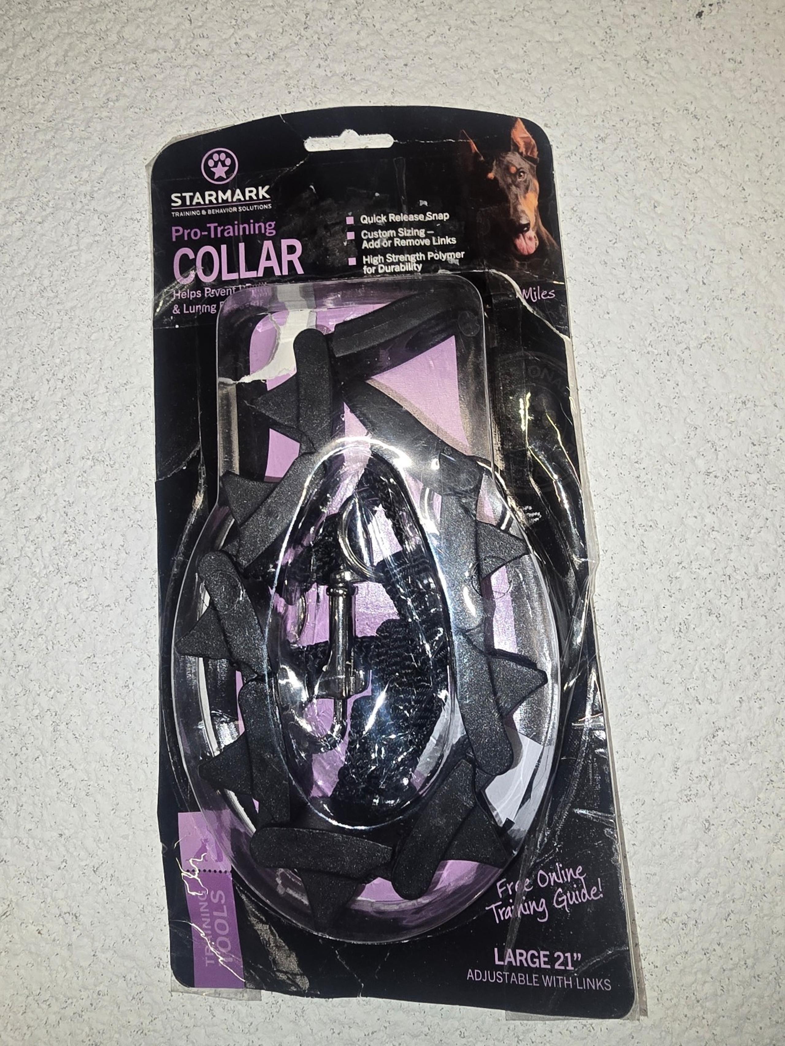 Starmark Pro-Training Dog Collar Black Adjustable Large.  fast shipping 24hrs