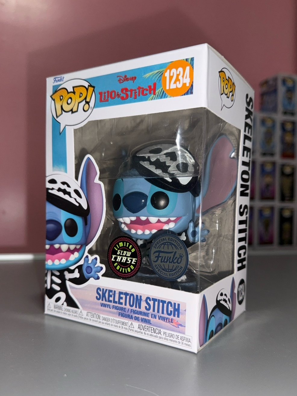 Disney Entertainment Earth Exclusive Funko Pop! Skeleton Stitch #1234