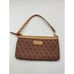 Vintage Dooney Bourke Sign 1975 Jacquard /Leather Wristlet Burgundy/Tan Color