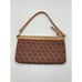 Vintage Dooney Bourke Sign 1975 Jacquard /Leather Wristlet Burgundy/Tan Color