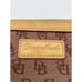 Vintage Dooney Bourke Sign 1975 Jacquard /Leather Wristlet Burgundy/Tan Color